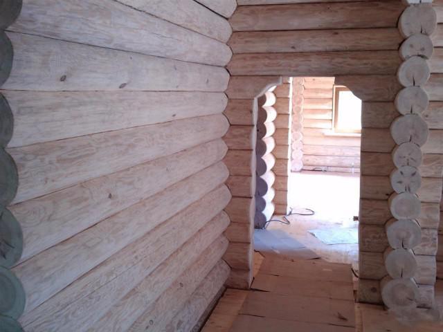 Шлифовка срубов