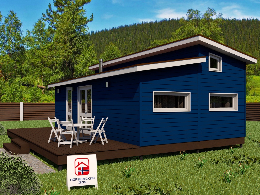 Норвежский дом 52 кв.м. плюс терраса 21 кв.м