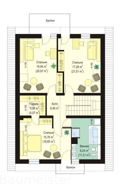 Строительство дома по проекту 39-20, 197 кв.м