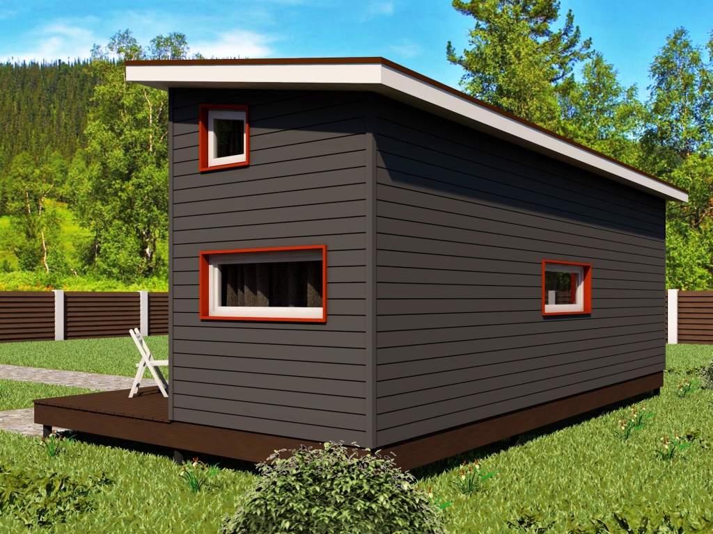 Норвежский дом 29 кв.м с сауной и террасой 21 кв.м