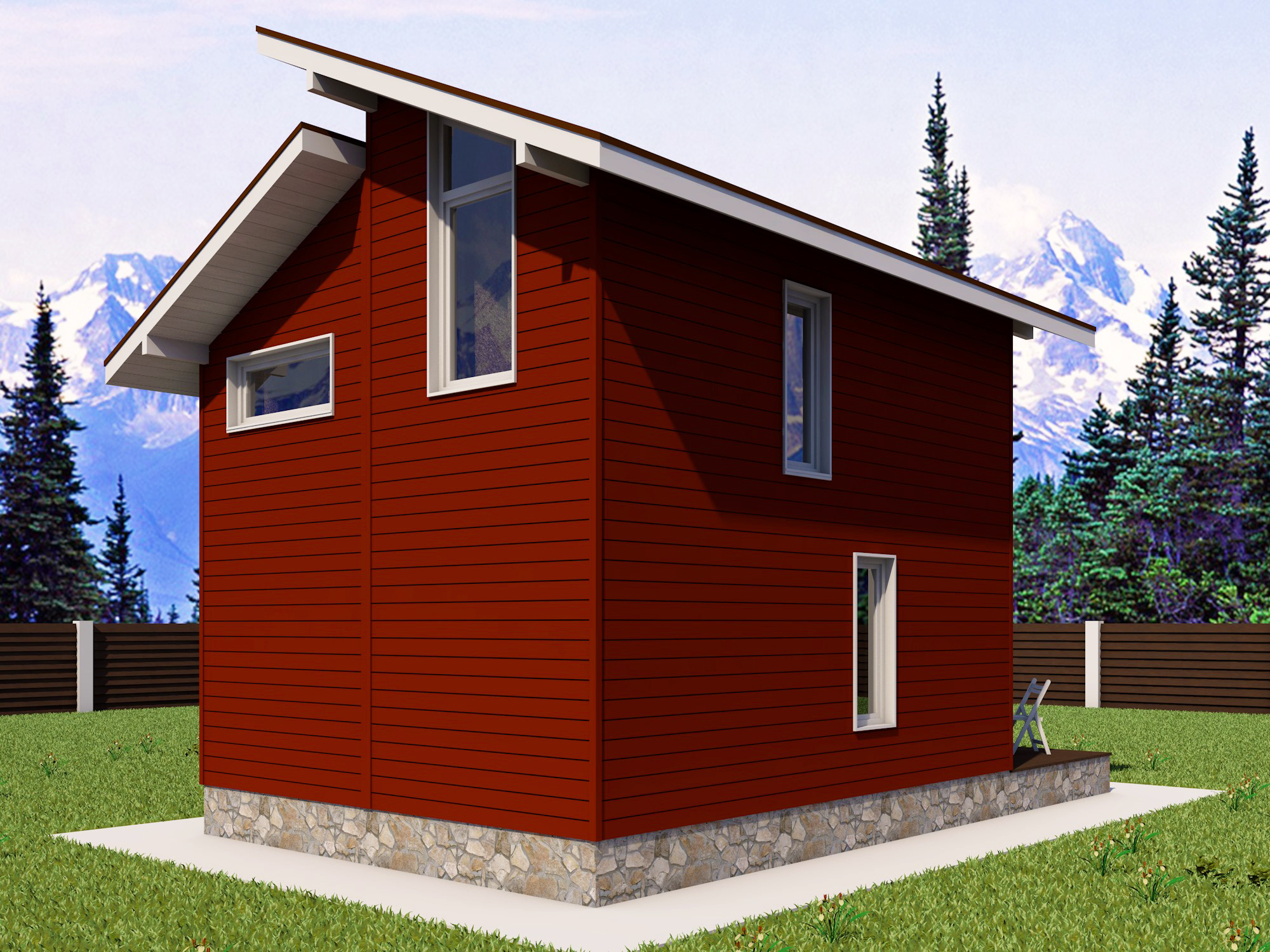 Норвежский дом 60 кв.м с баней