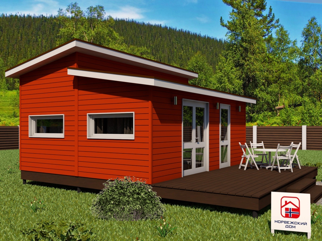 Норвежский дом 33 кв.м плюс терраса 15 кв.м