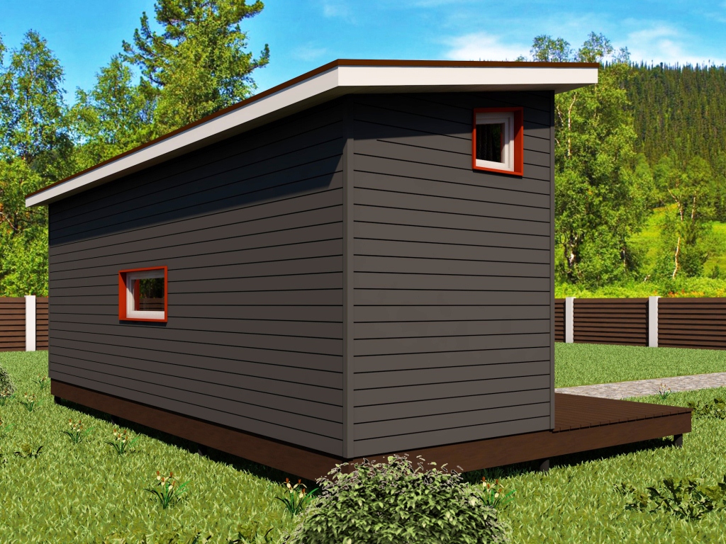 Норвежский дом 29 кв.м с сауной и террасой 21 кв.м