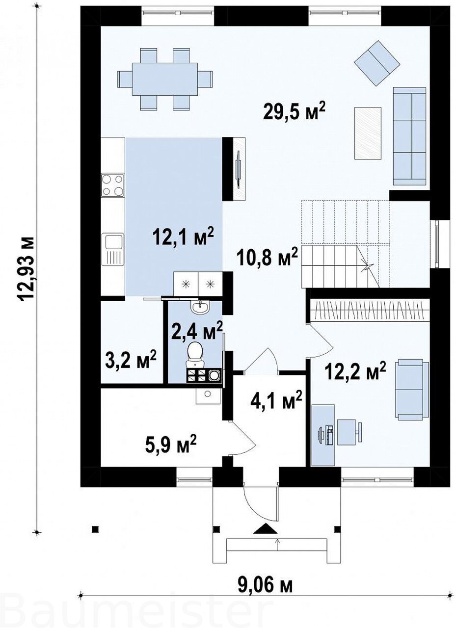 Строительство дома по проекту 15-24, 156,9 кв.м