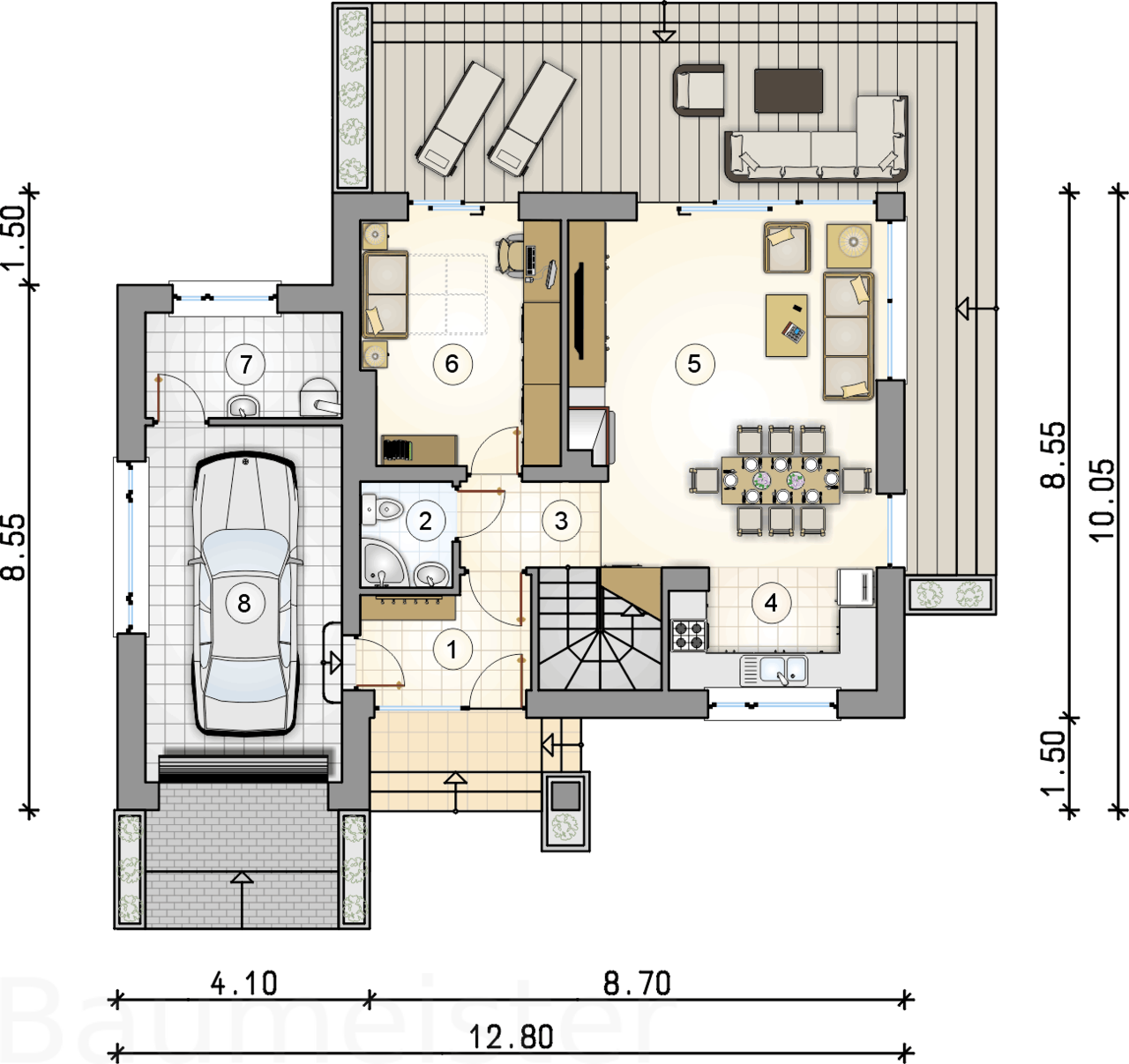 Строительство дома по проекту 55-25, 118 кв.м
