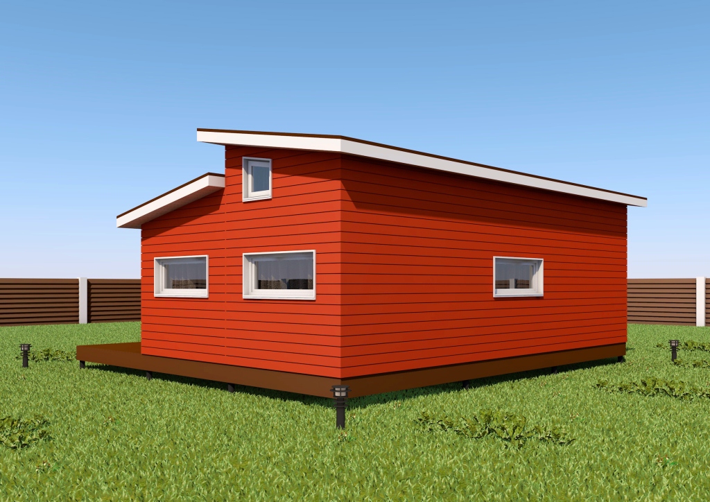 Норвежский дом 52 кв.м с баней