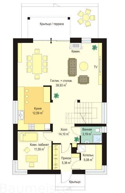 Строительство дома по проекту 39-20, 197 кв.м