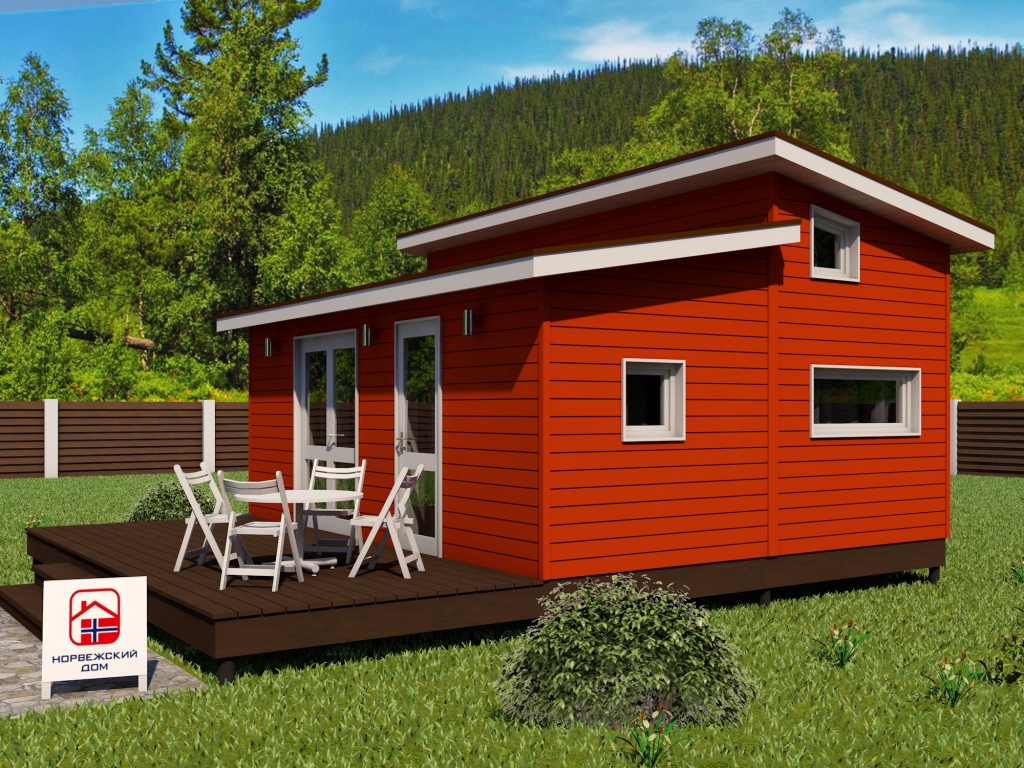 Норвежский дом 33 кв.м плюс терраса 15 кв.м