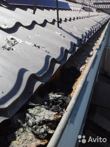 Очистка желобов и водостоков