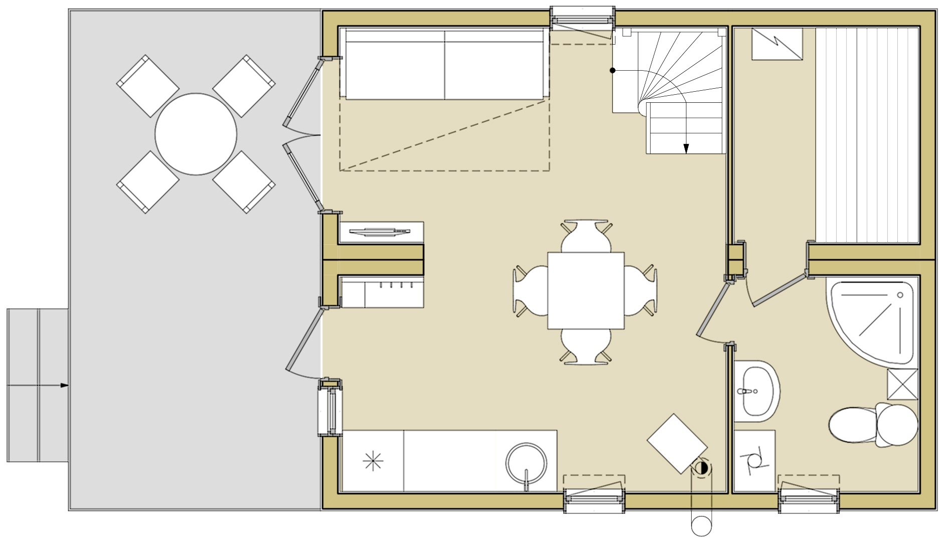 Норвежский дом 60 кв.м с баней