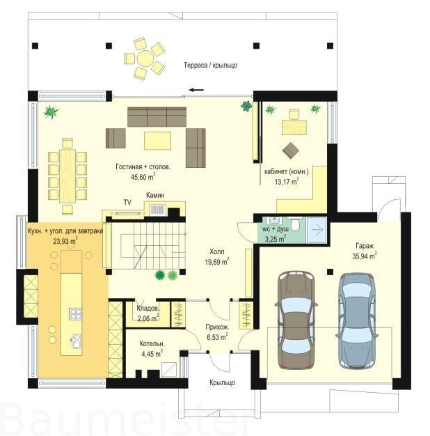 Строительство дома по проекту 55-43, 220 кв.м