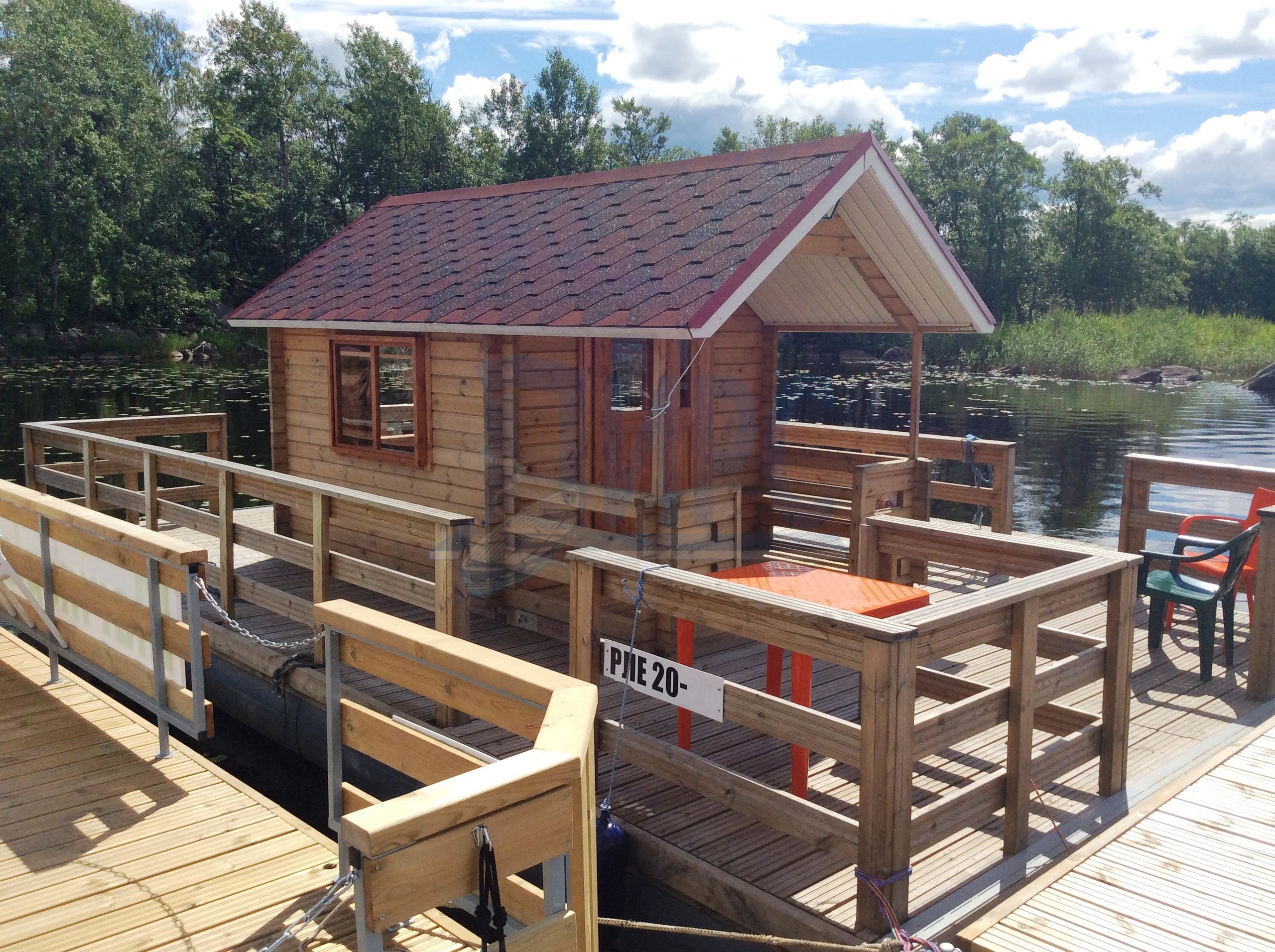 Плавучий дом-дача на воде Остров-40