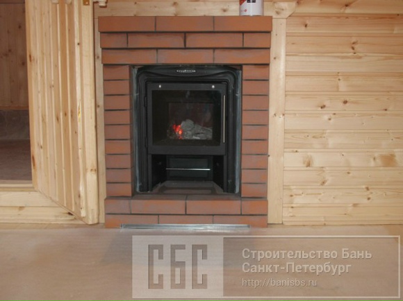 Сруб бани 5х6м с террасой 1,5х2,1м под общей кровлей