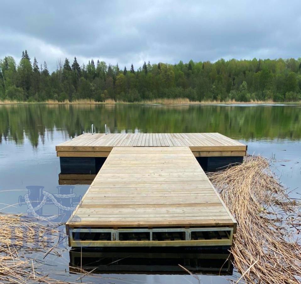 Готовые причалы из понтонных секций