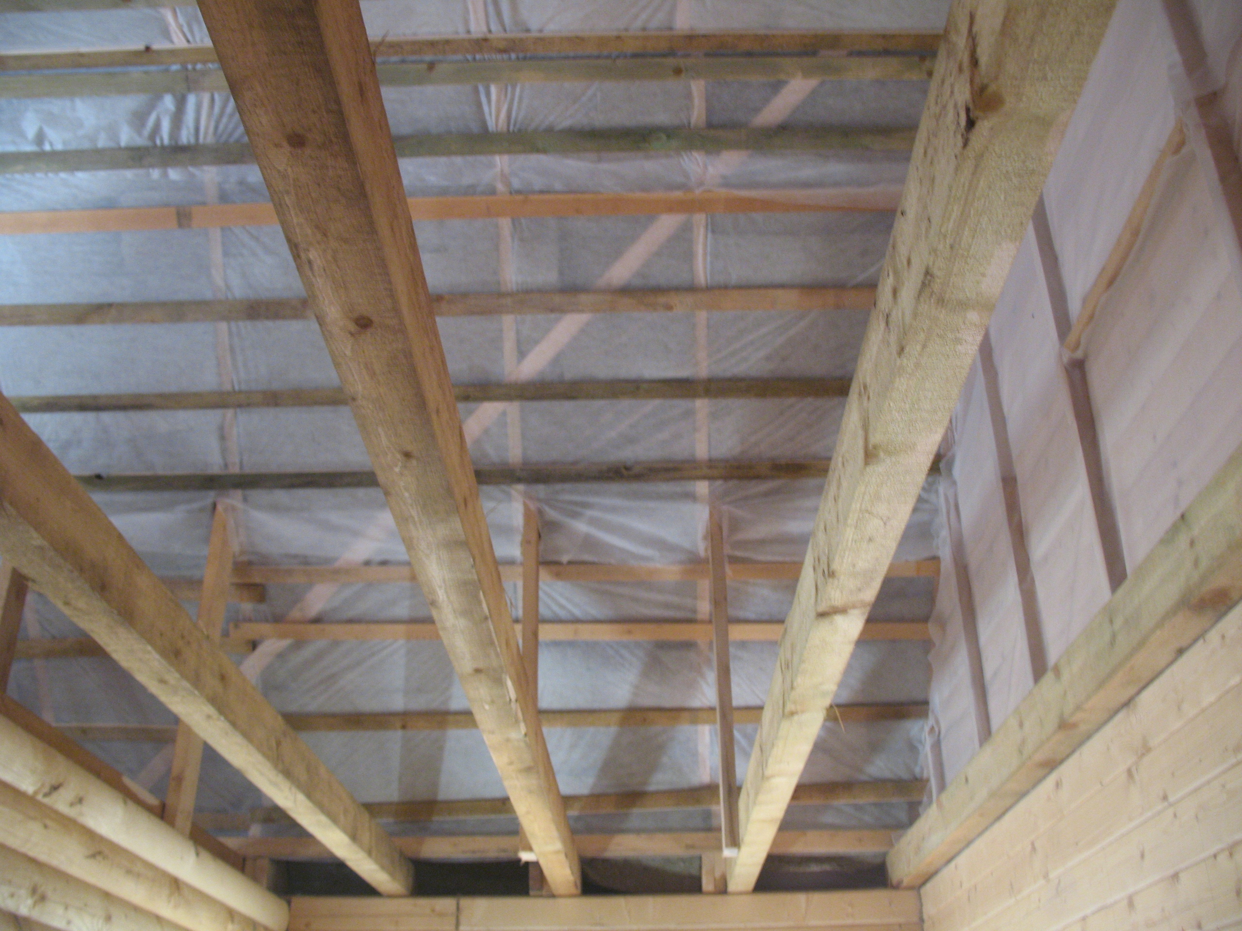 Сруб двухэтажной бани 6х8м из профилированного бруса 150х150х6000мм