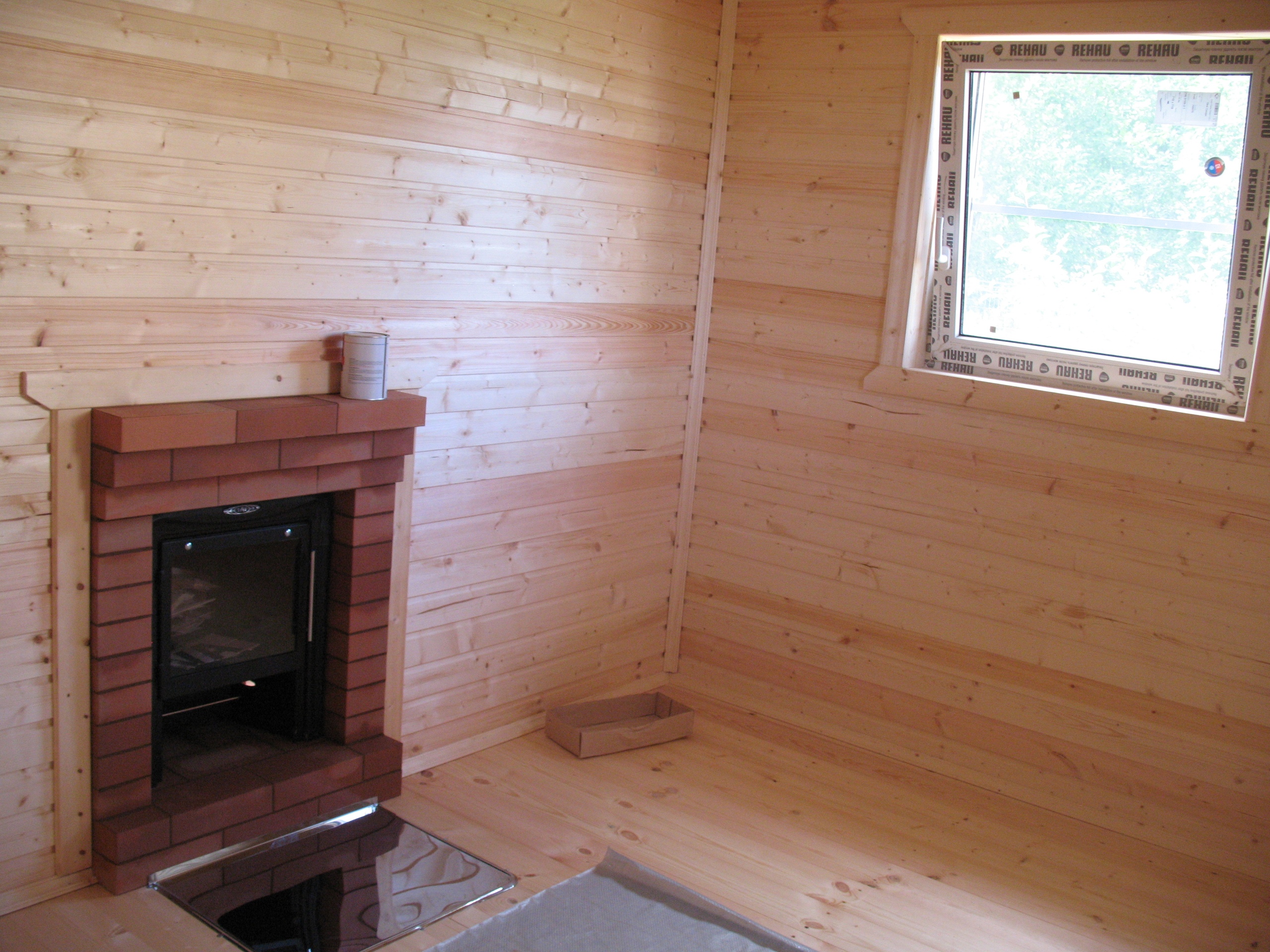 Сруб бани 4х6м из профилированного бруса 150х150мм Популярный проект