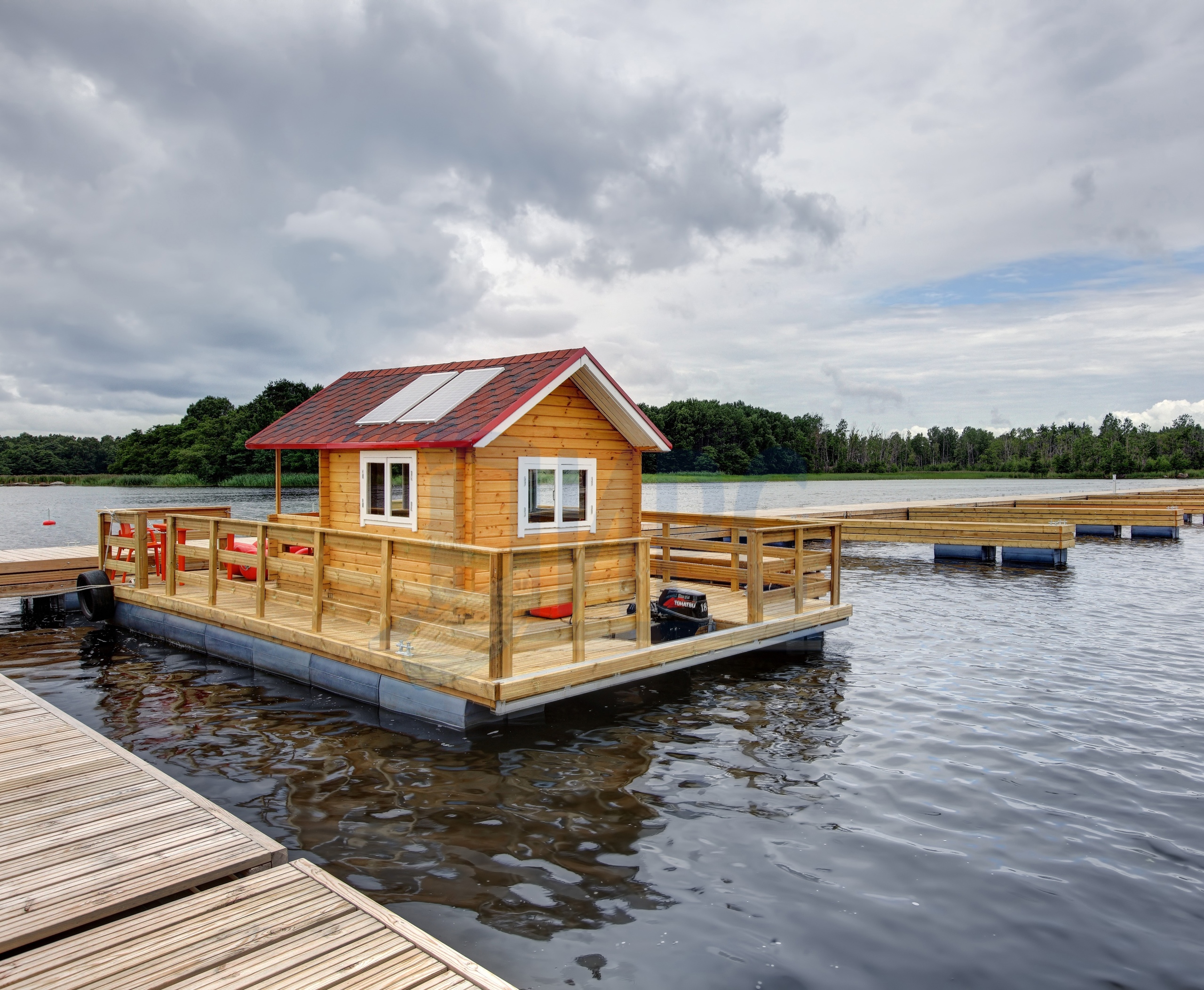 Плавучий дом-дача на воде Остров-40