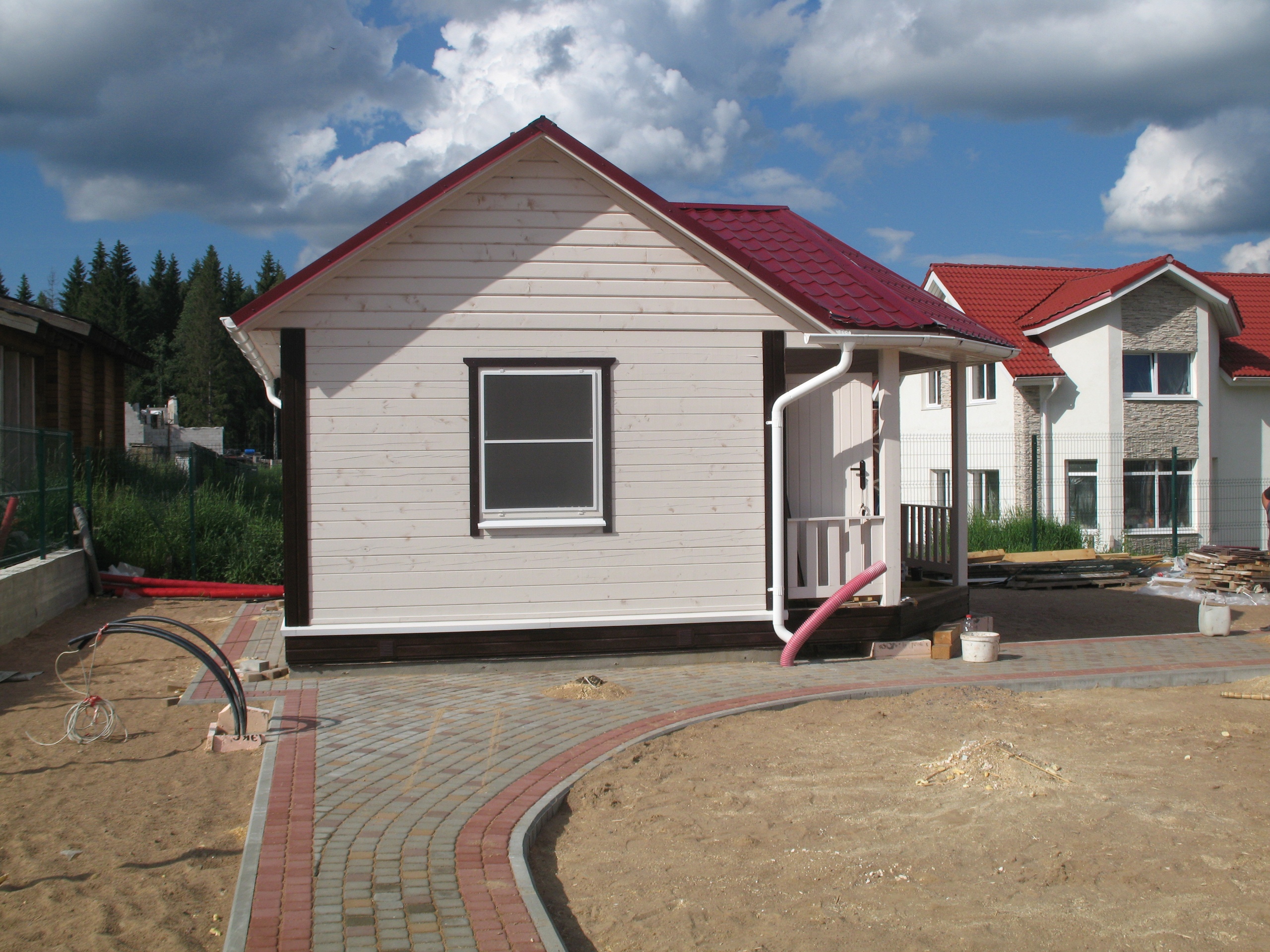 Брусовая баня 4х6 с террасой 12,75кв.м