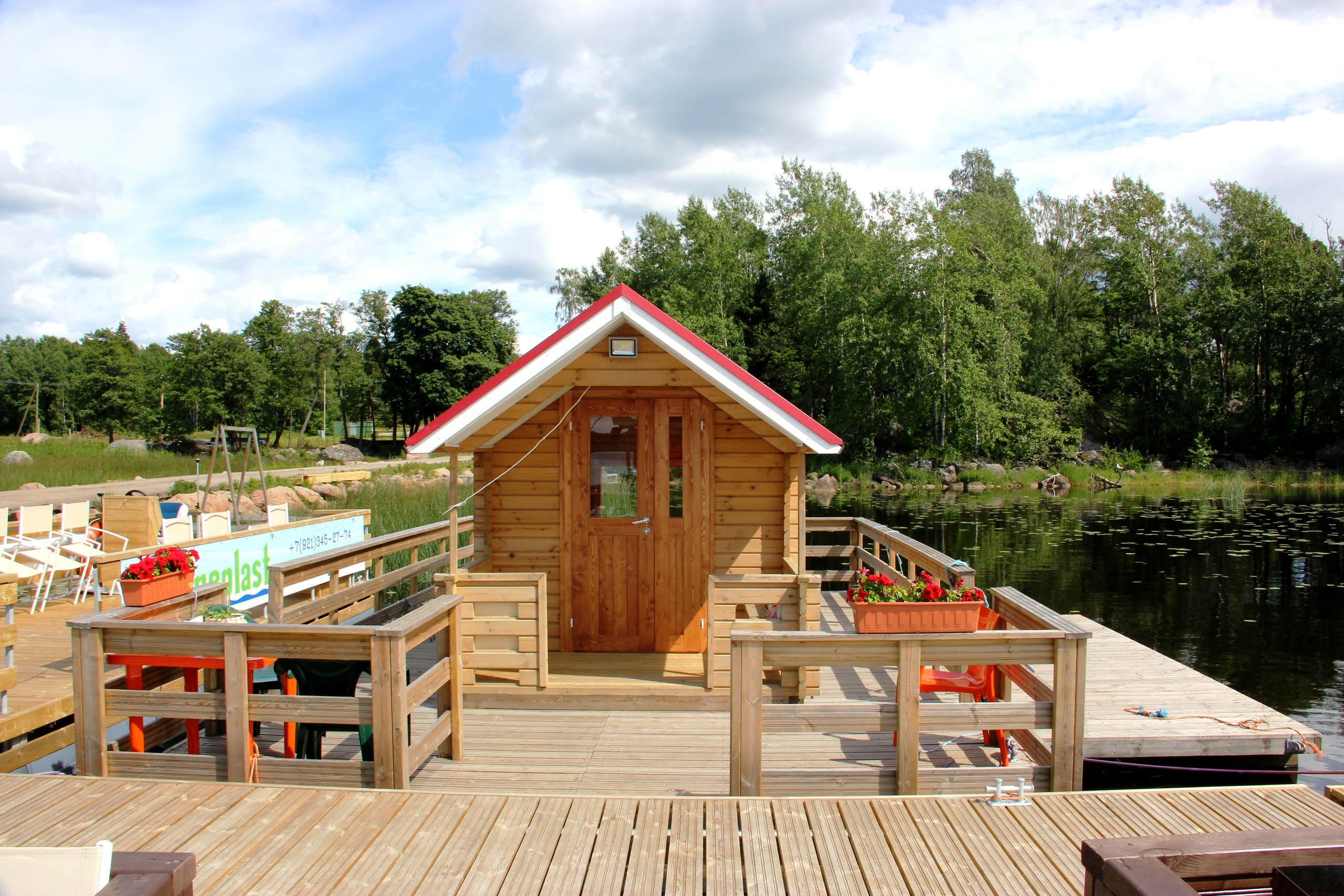 Плавучий дом-дача на воде Остров-40