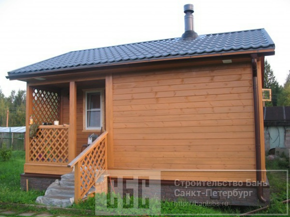 Сруб бани 5х6м из профилированного бруса