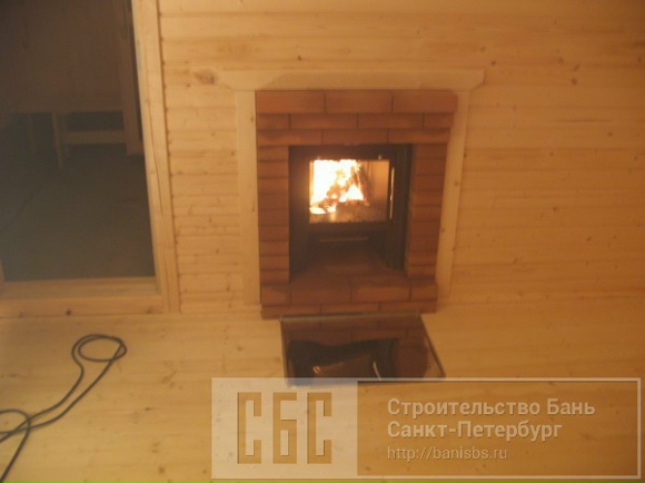 Баня брусовая 6х8м с террасой 2х2,5м под общей кровлей